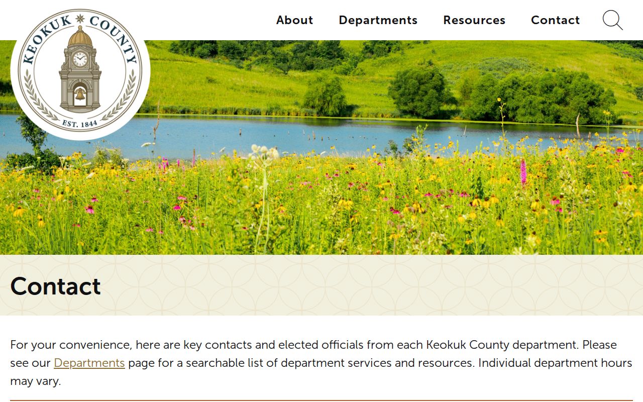 Keokuk County criminal records department contact directory