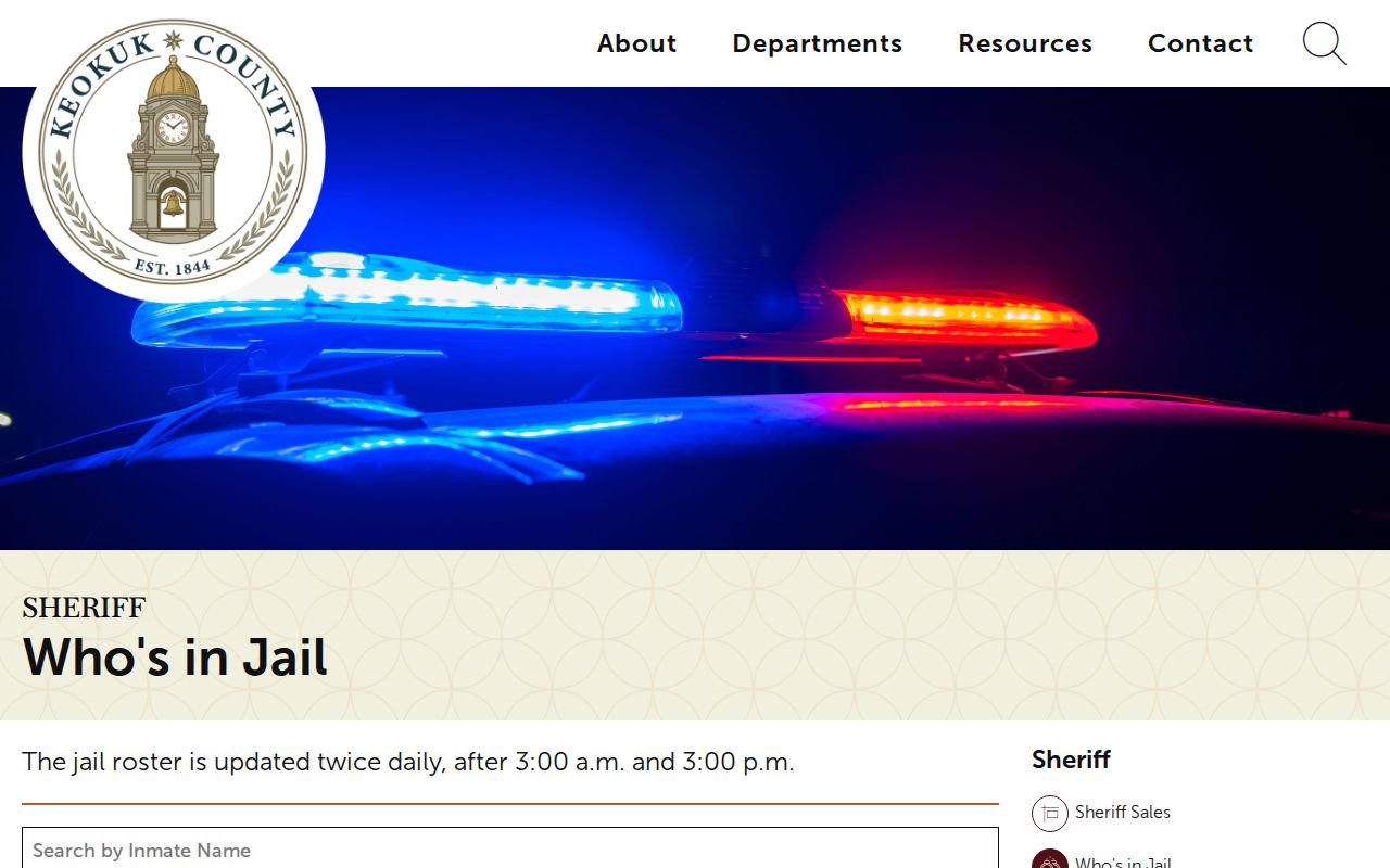 Keokuk County arrest history current jail roster