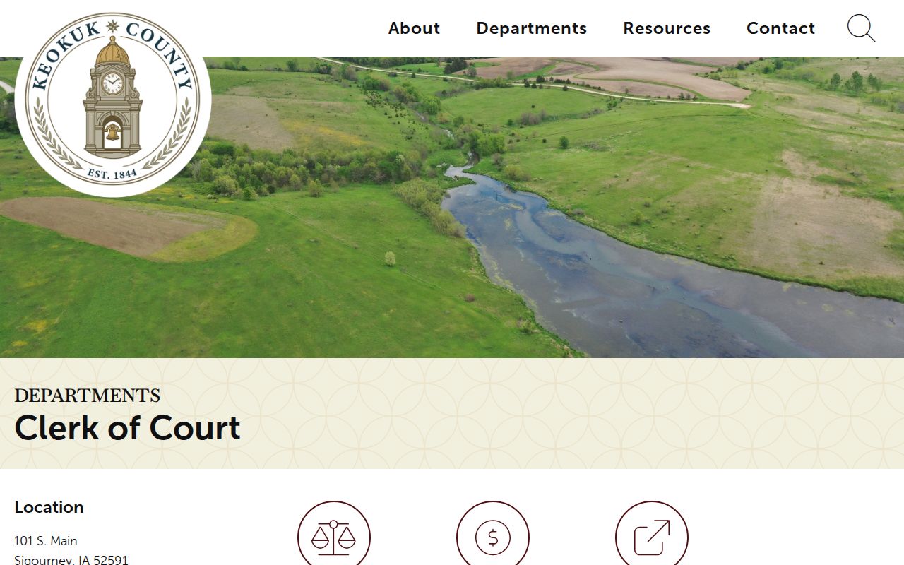 Keokuk County Clerk of District Court criminal case access page
