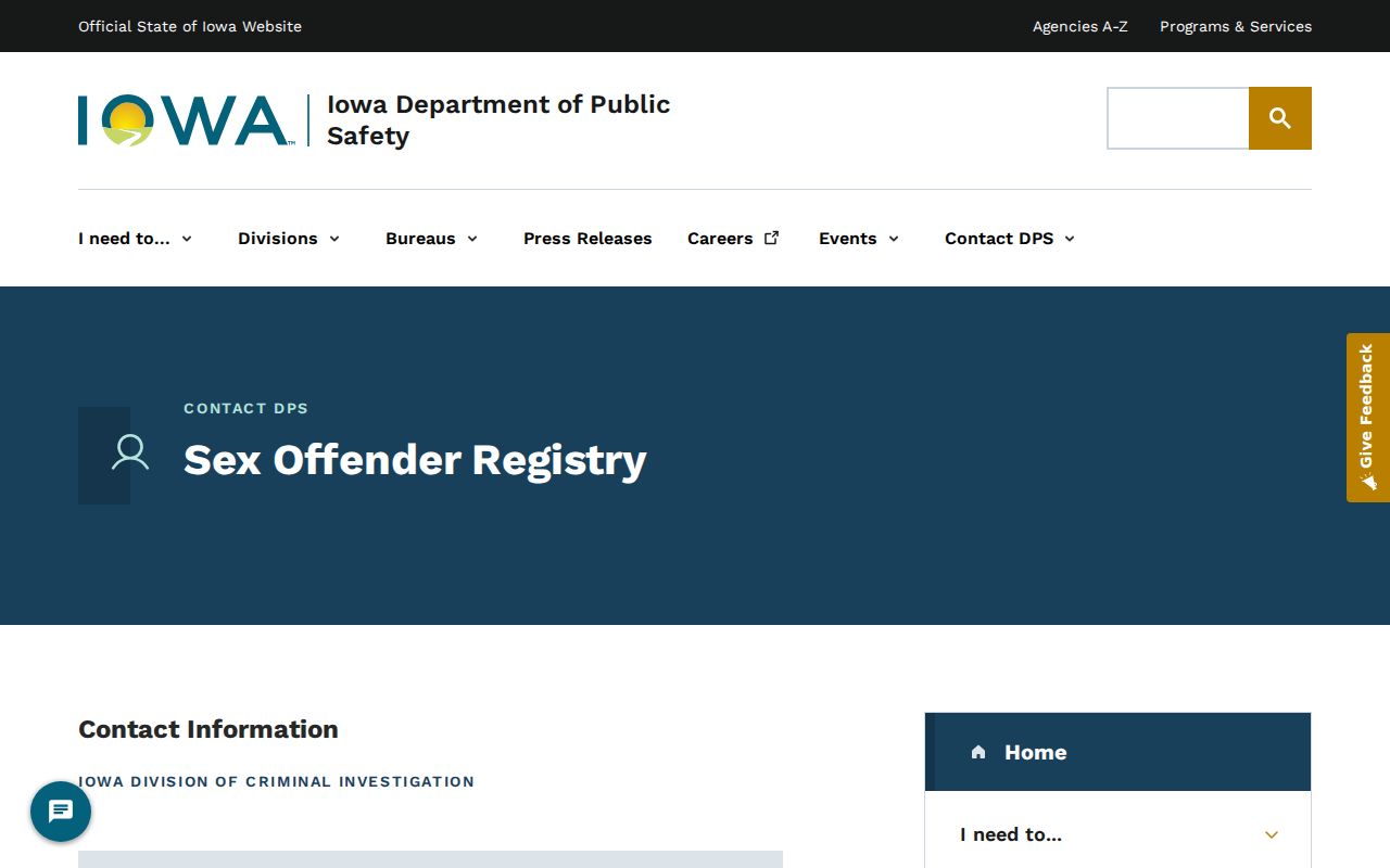 Iowa registry office contact for Keokuk County sex offender records