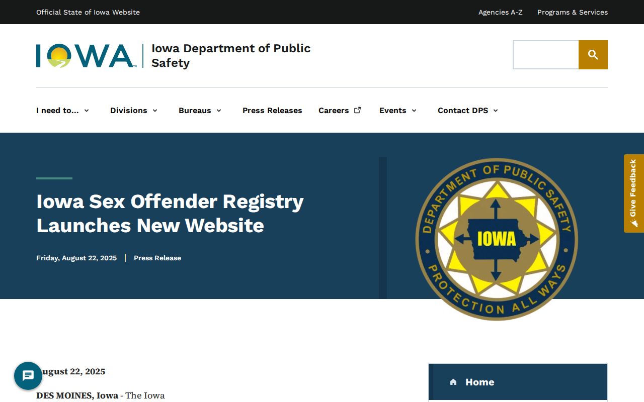Keokuk County sex offender check registry redesign notice