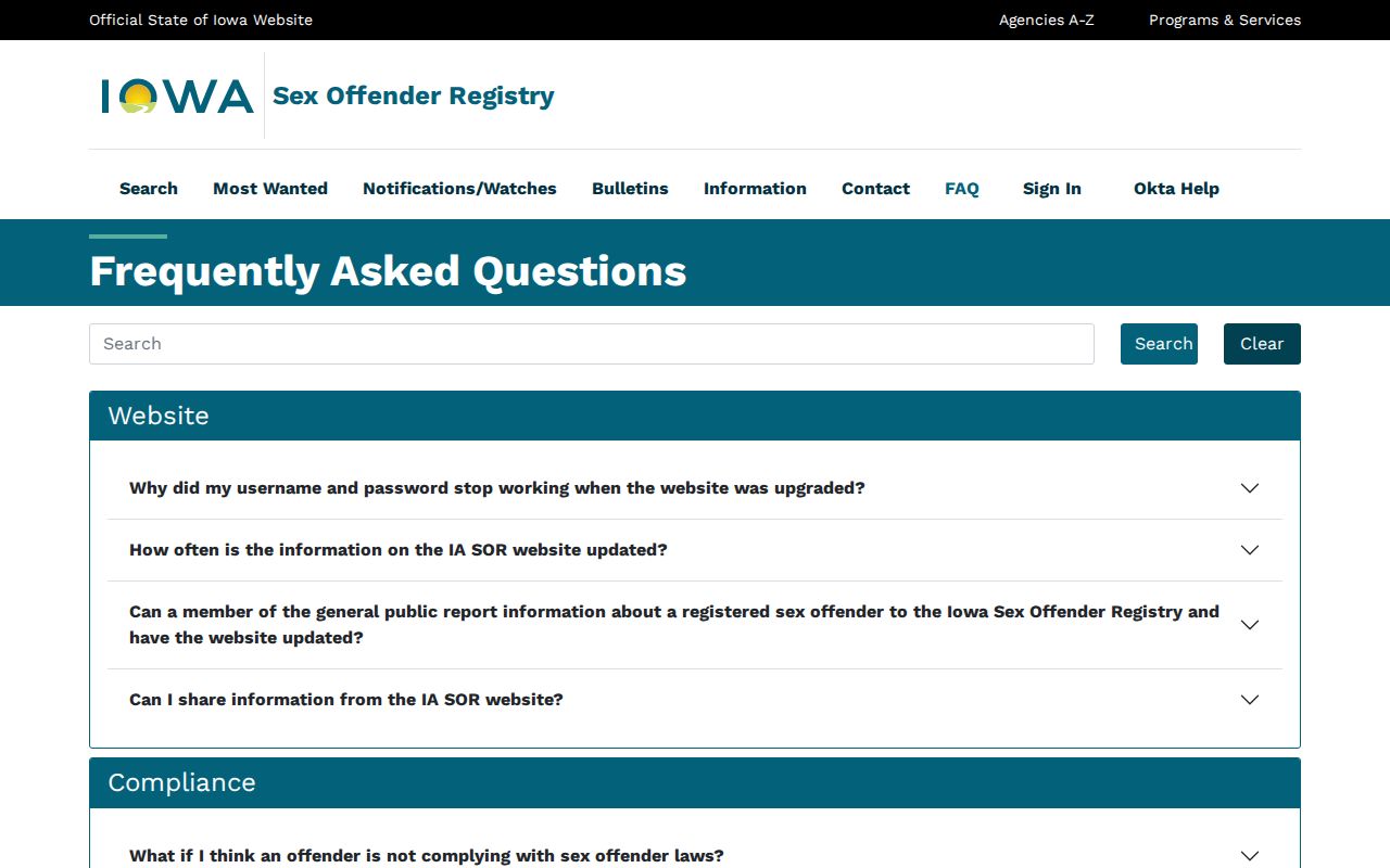 Keokuk County sex offender registry watch and alert help